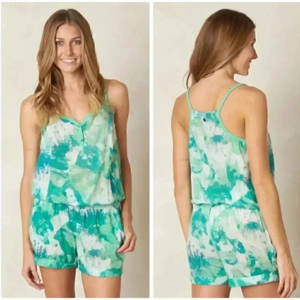 prAna Women's Sylvia Romper In Light Jade NWT Size Small